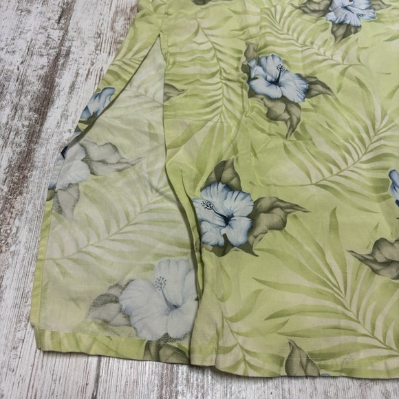 Vintage Tommy Bahama Women's Hawaiian Skirt Silk Linen‎ Blend Tropical Floral 4 - Picture 3 of 9